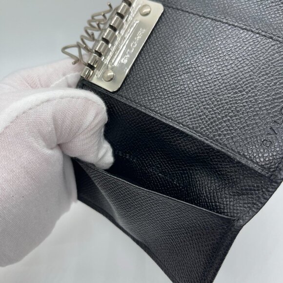 Bvlgari excellent condition authentic Key Case Black ring Made in Italy Bulgari - Picture 11 of 14